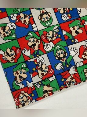 NINTENDO Super Mario Luigi Standard Pillowcase Handmade Gamer Video Game  Retro